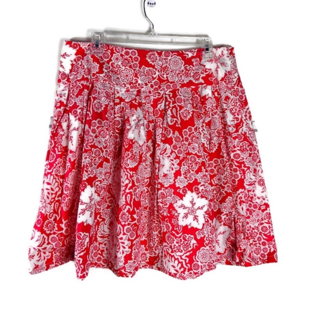 Dress Barn Pink floral Circle Skirt Size 14
